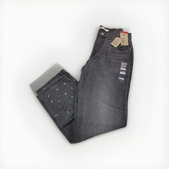 Levi’s Low Pro Straight Splattered Charcoal Grey Jeans Womens 29 NWT-12658 - Picture 3 of 13